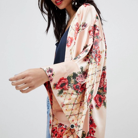 ASOS design printed soft kimono - Picture 2 of 6